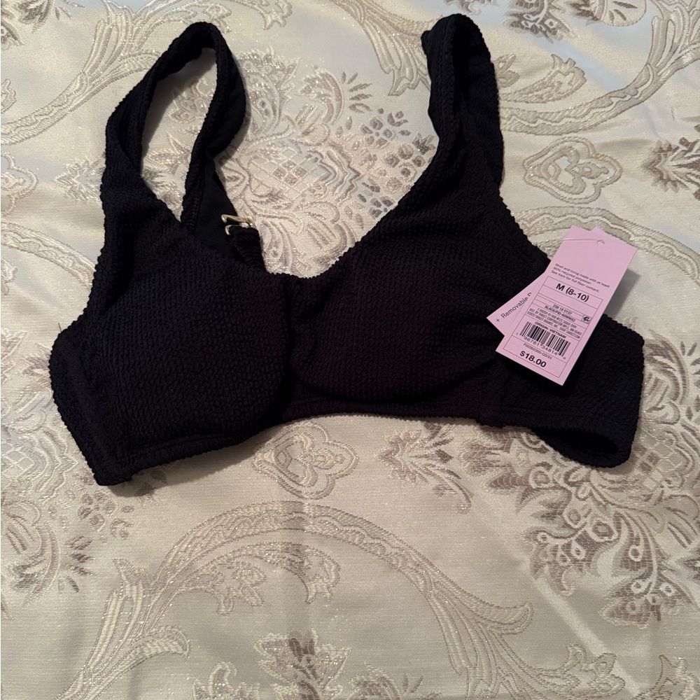Black Ribbed Bikini Set - Picture 4 of 5